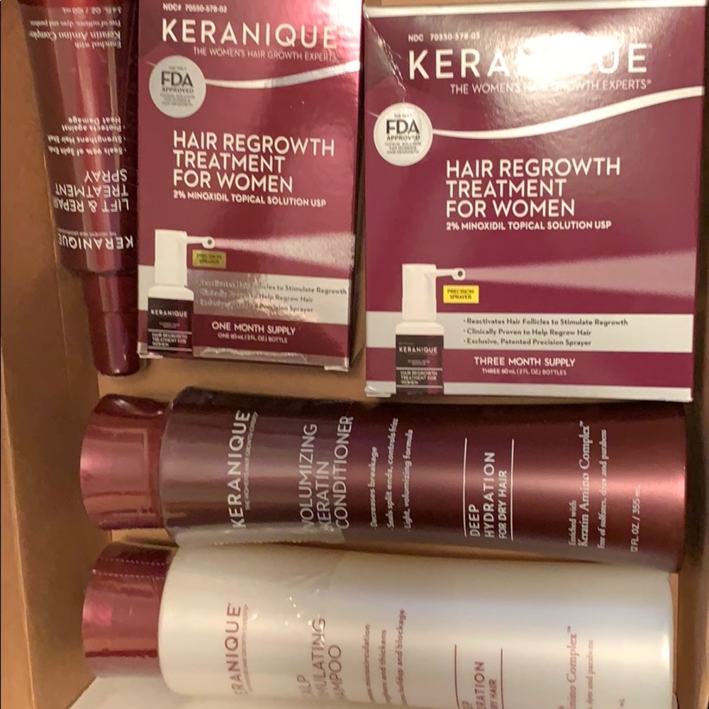NEW Keranique 5 piece hair growth system.